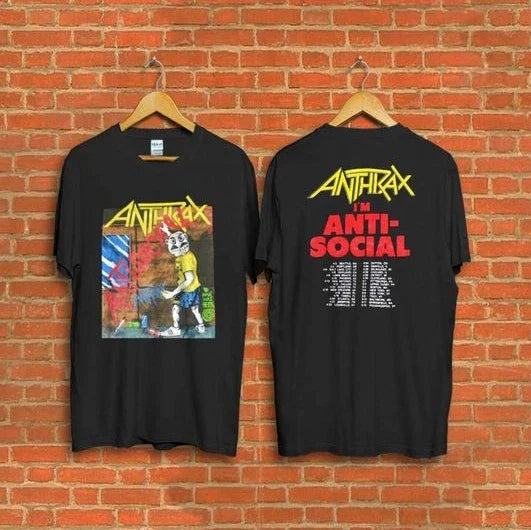 Vintage Anthrax Antisocial Usa Concert Tour T Shirt Unisex