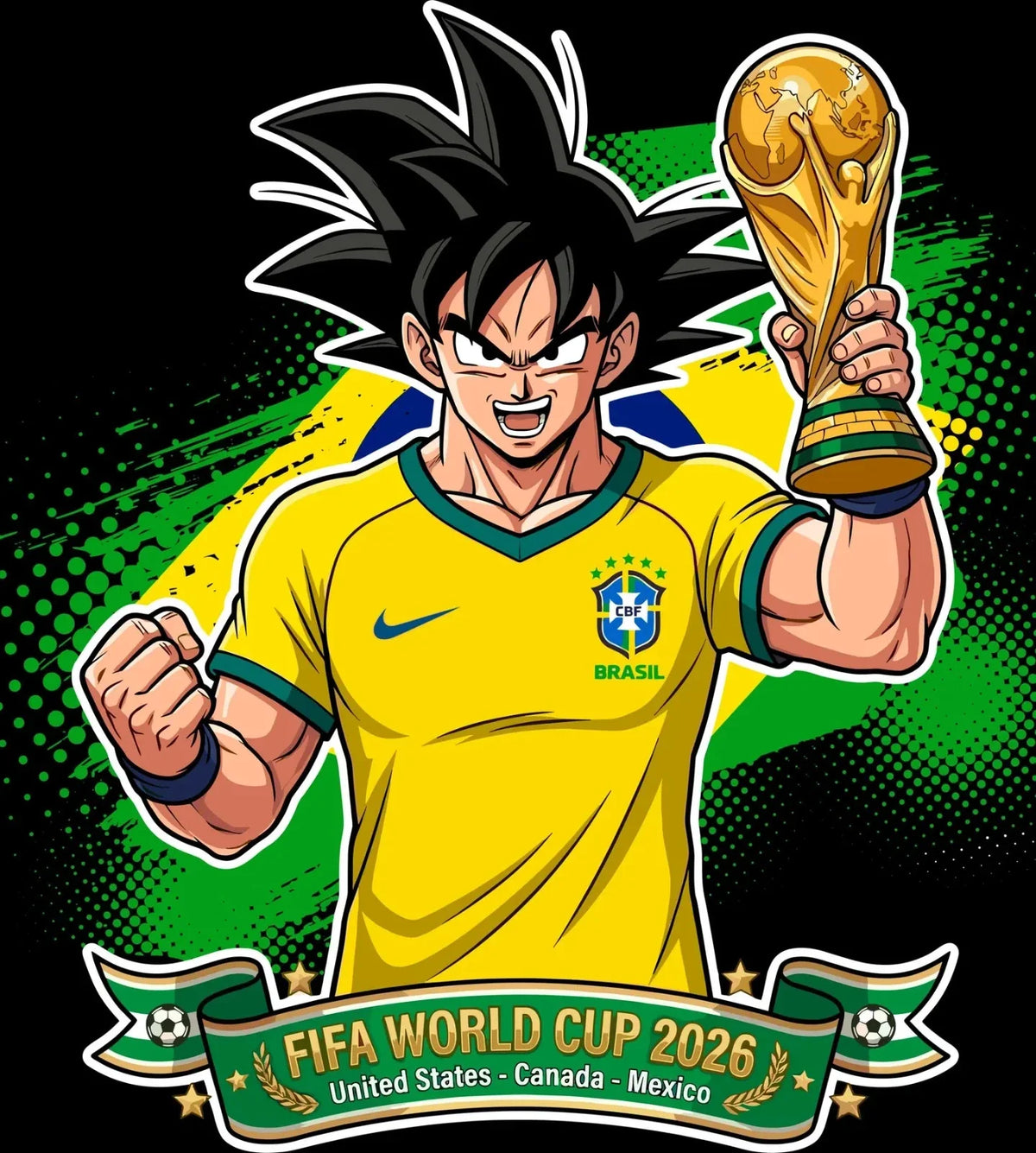 brazil World Cup Football DTF Iron On Heat Transfer Unisex Soccer T shirt Unisex