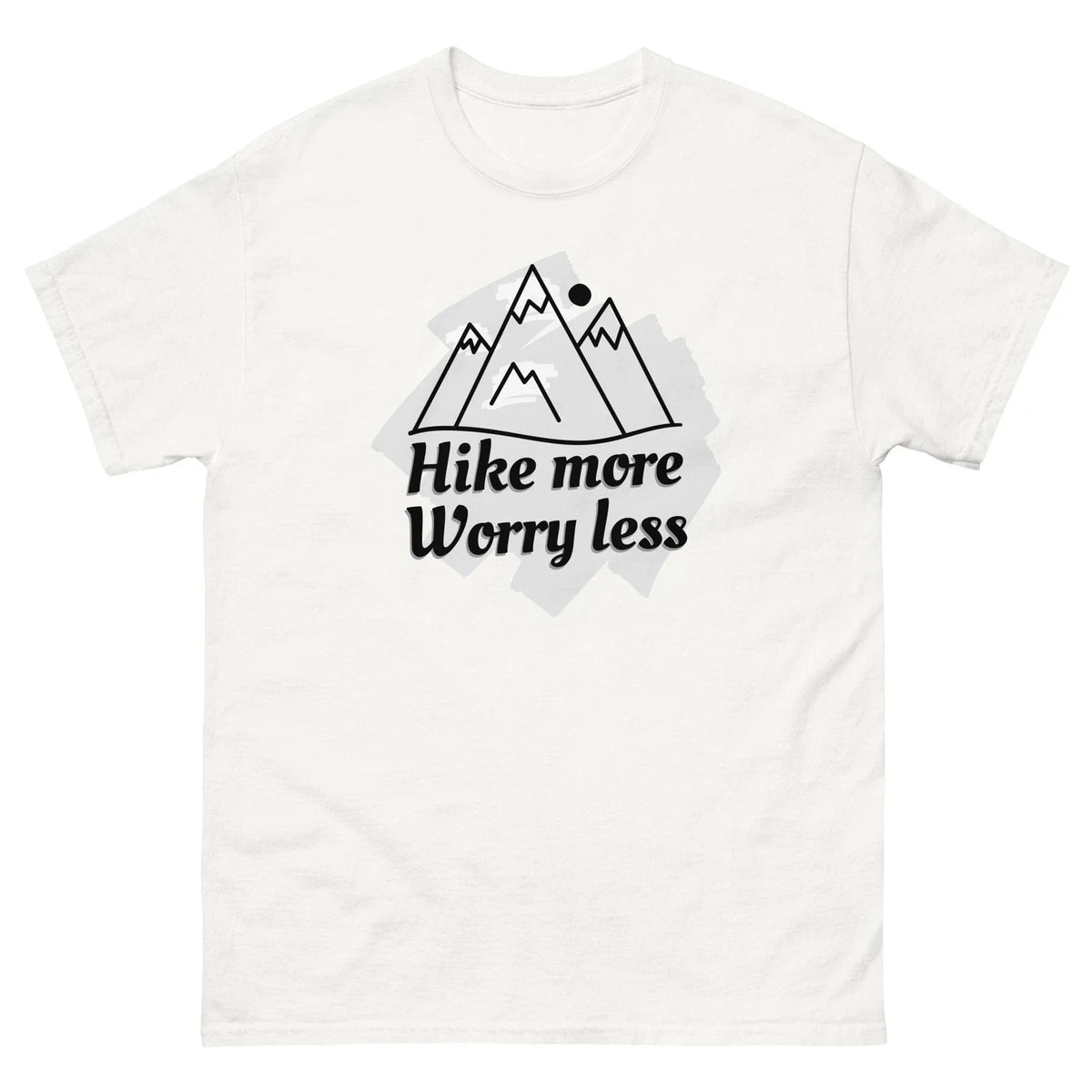 Hike More Worry Less Men Women Unisex white tee shirt Unisex