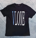 Vlone Blue Staple Big V Snake Black T Shirt Mens LARGE Streetwear Unisex