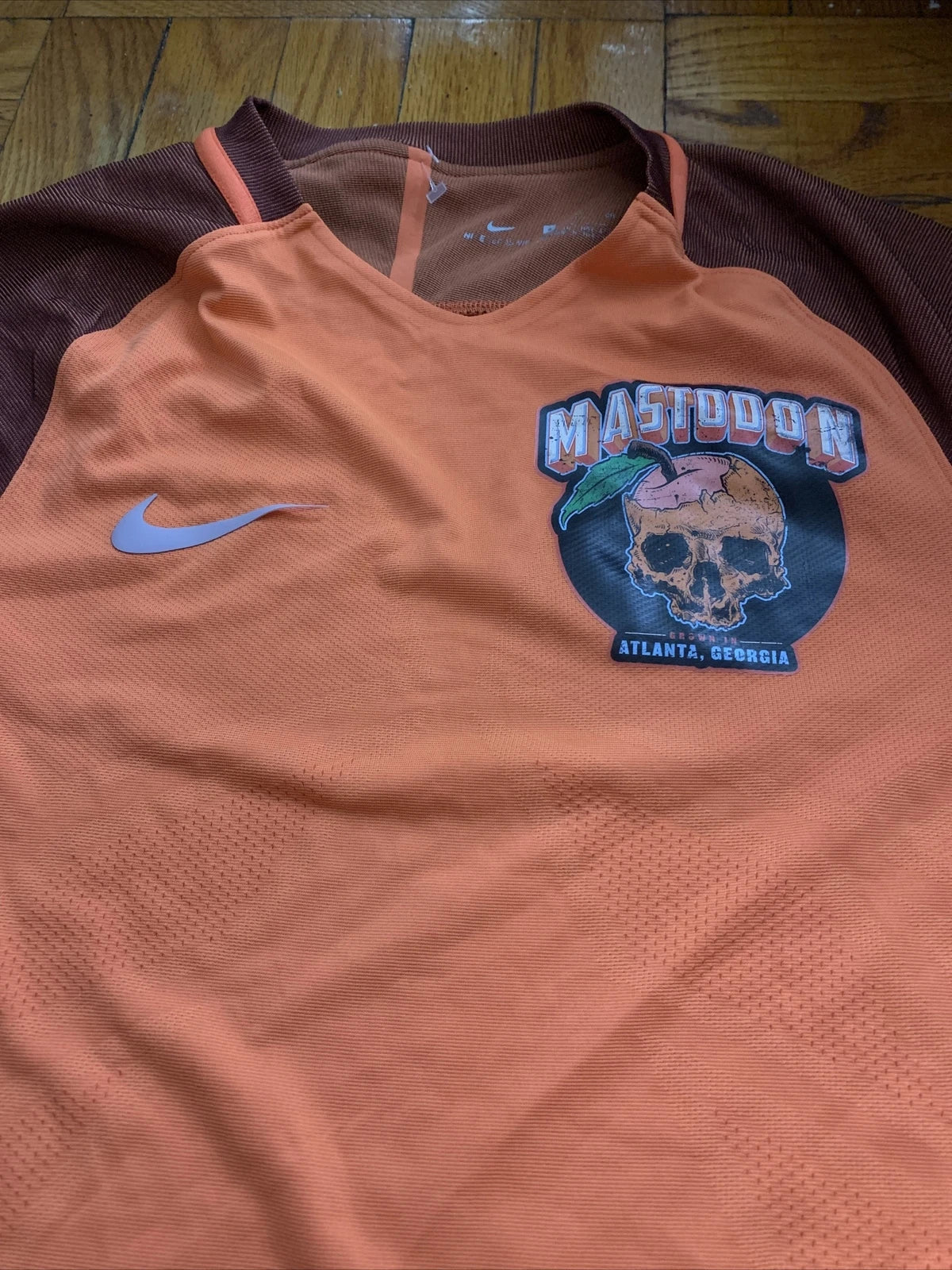 Mastodon Orange Soccer Jersey Shirt Atlanta Georgia Small Rock Heavy Metal Band Unisex