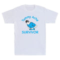 Tummy Ache Survivor Stomachache IBS Funny Quote Saying Vintage Men's Tee Unisex