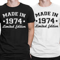 52nd Birthday Gift Made in 1974 Limited Edition Mens Tee Top Unisex