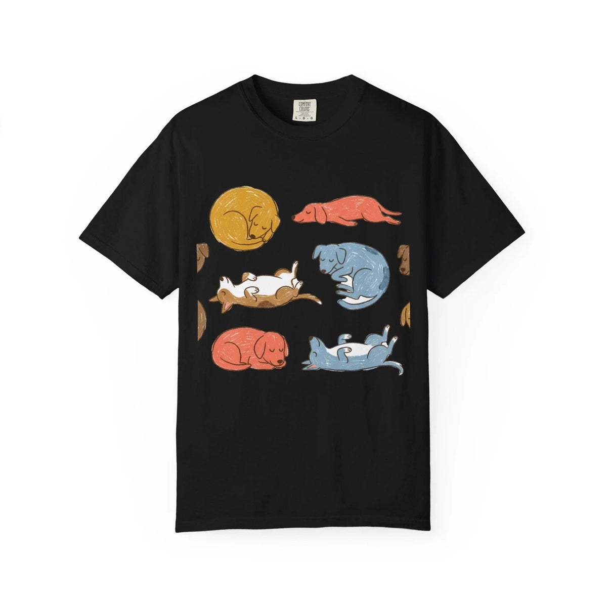 Sleeping Dogs Poses Comfort Colors Dog Lover Gift Unisex