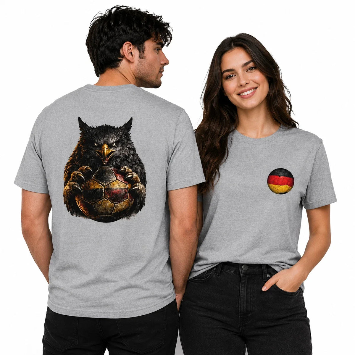 Germany Black Eagle Soccer | German Flag Football Fan Graphic Tee Unisex