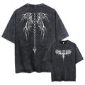 Mens Oversized Acid Wash Vintage Heavyweight Cotton Gym Streetwear Tee Unisex