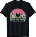 Retro Peace Love Soccer Cute Print Women Teen Girls Unisex