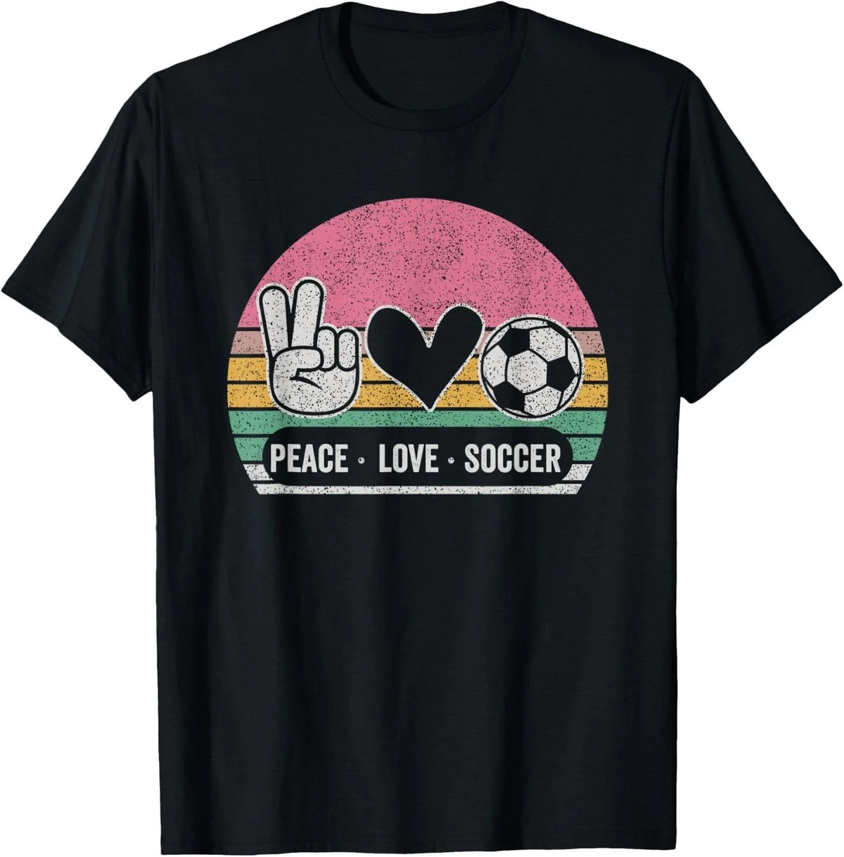 Retro Peace Love Soccer Cute Print Women Teen Girls Unisex