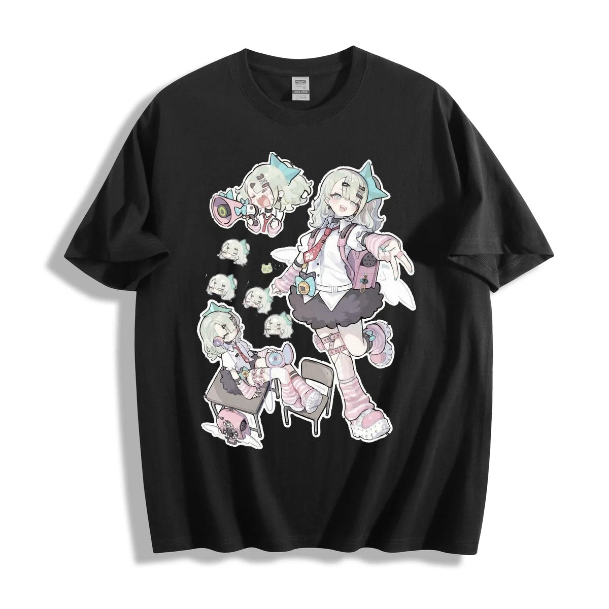 Zenless Zone Zero Chika Tee - Cat Maid Jump Pose Anime Fantasy Unisex