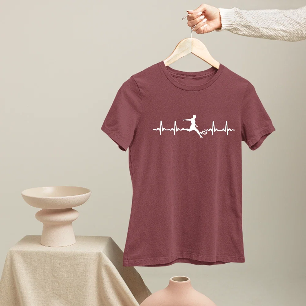Football Heart Beat Soccer Sports Goals Fan Football Lovers Gifts Unisex