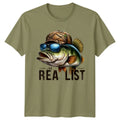 The Realist Bass Fishing Mens Fisherman Gift Angler Tee Unisex