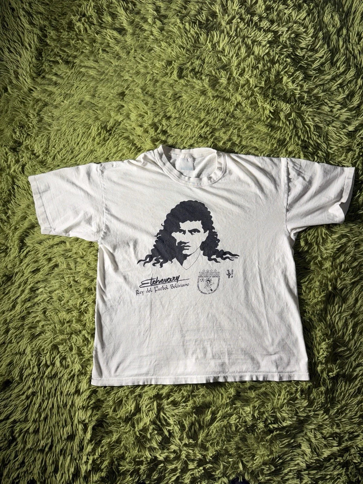 Vintage 90s Marco Antonio Etcheverry King of Bolivian Soccer Boxy Large Unisex