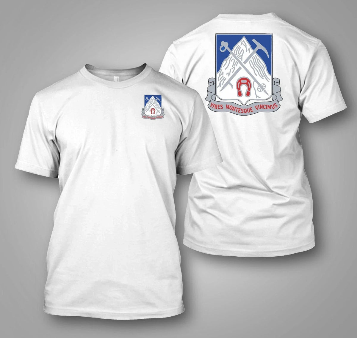 US Army 87th Infantry Regiment DUI - Custom Men's Back and front Tee Unisex