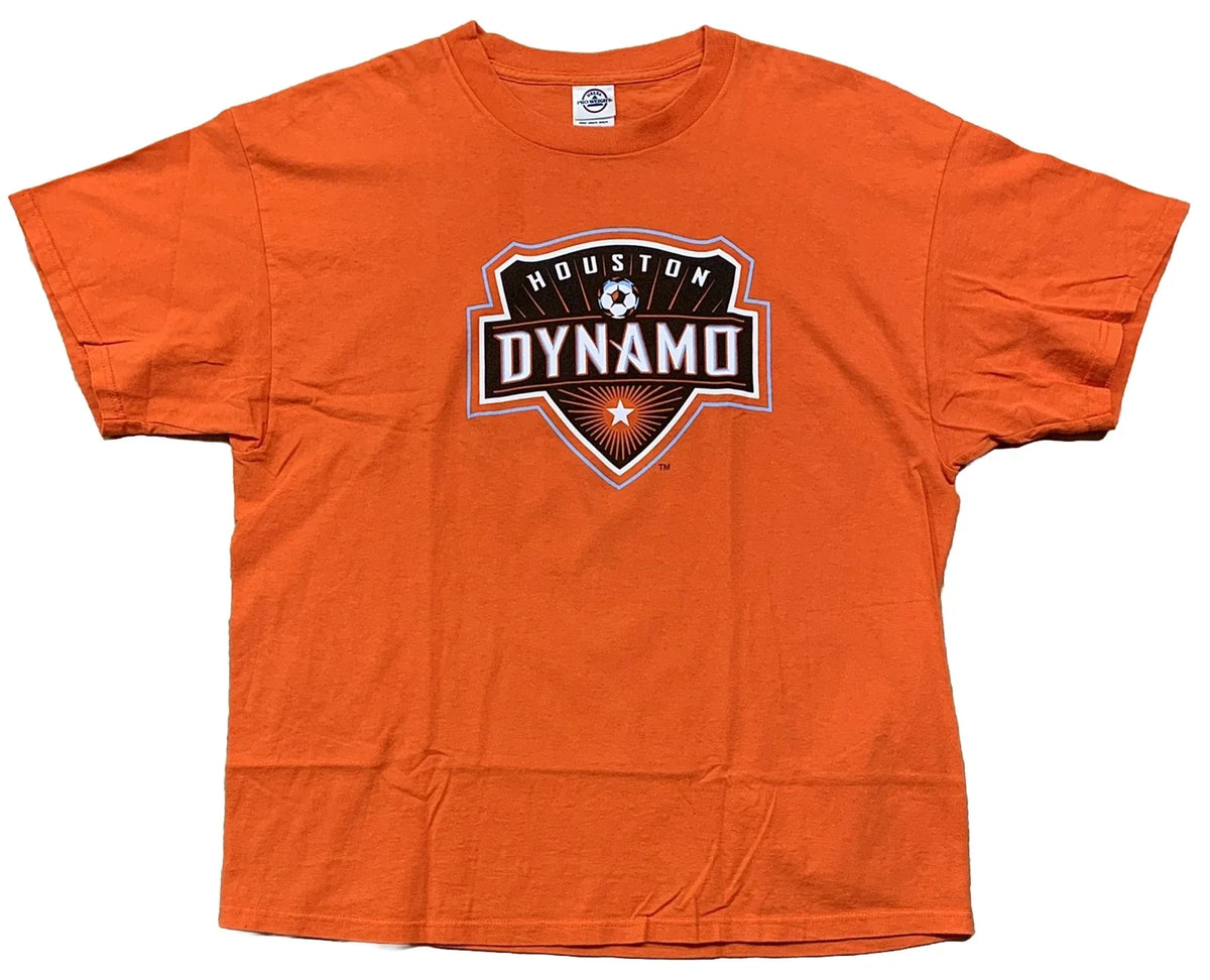 Houston Dynamo Logo Soccer Football Futbol Size XL Orange Excellent! Unisex