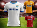 Personalized Uruguay Soccer Jersey 3D Shirt for Fans, Celeste Football Top PRINT Unisex