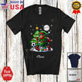 Custom Name Elf Playing Soccer; Christmas Tree Sport Player Lover Team Unisex