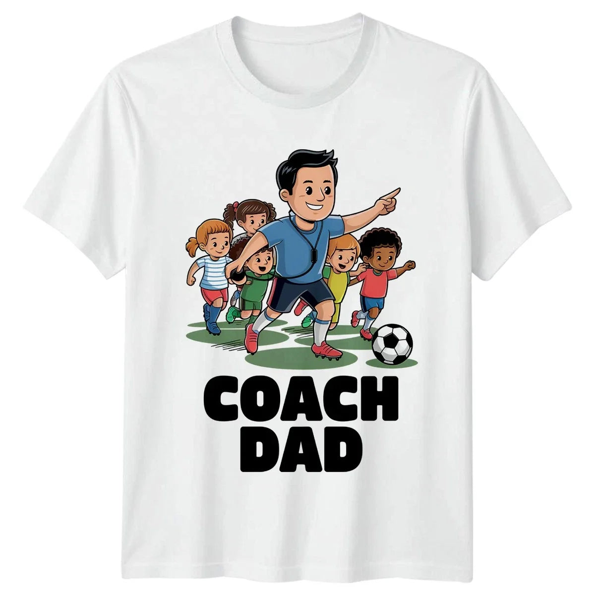 Coach Dad Mens Youth Soccer Football Funny Fathers Day Gift For Him Unisex