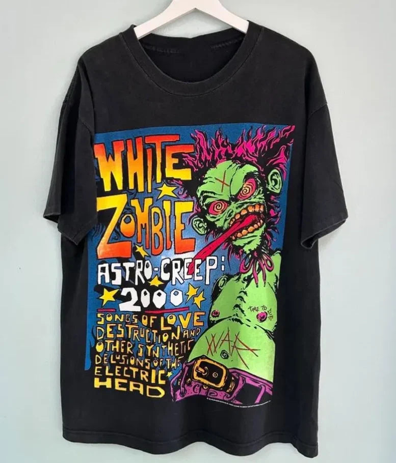 White Zombie Band Black Remake Basic Short Sleeve Graphic Tee Unisex Unisex