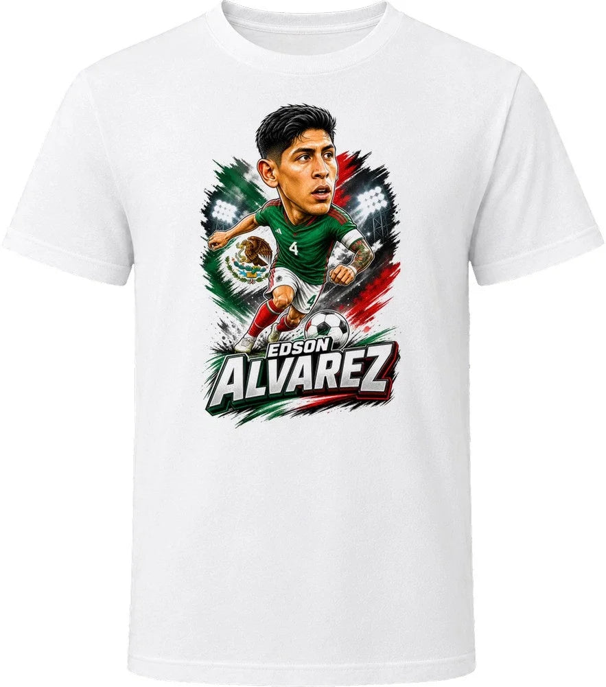 Edson Alvarez, Mexico Caricature Soccer 2026 T Shirt Unisex