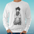 Felpa Man Light Sweater White " Sexy Girl Band Sexy " Road To Happiness Unisex