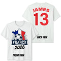 France Personalized Unisex T Shirt Custom Name And Number Football Fan Top Unisex