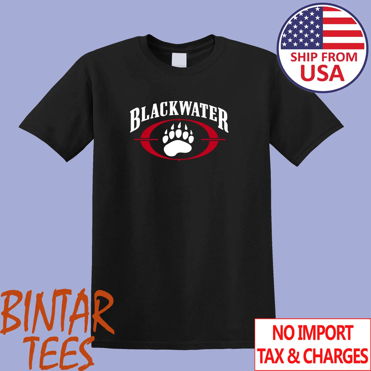Blackwater Men's Black Size S to 5XL Unisex