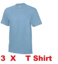 3 X Hanes USA Men's Plain Cotton Heavy weight Tee Size XL Blue Unisex