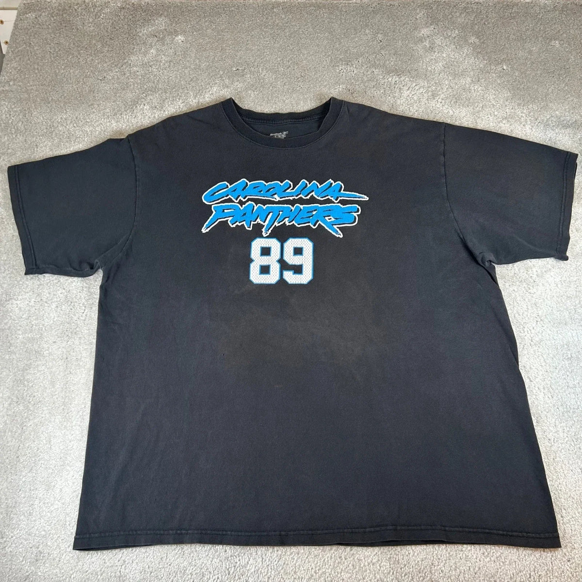 VTG Reebok Carolina Panthers Mens 2XL Black Steve Smith 89 Graphic Tee Unisex