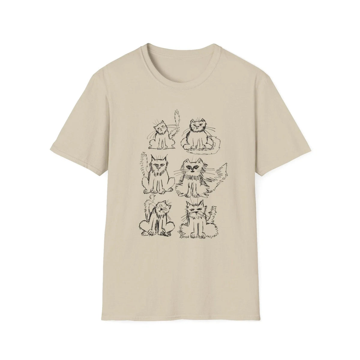 original drawing another six cats tshirt Unisex