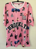 Brooklyn Love NYC Soccer Football Custom Uniform Player Shirt #4 Pink M 40" Unisex