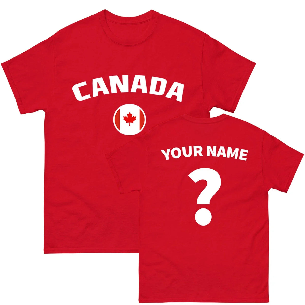 Personalised Canada football T Shirt,Custom football Name and Number Unisex Tee Unisex