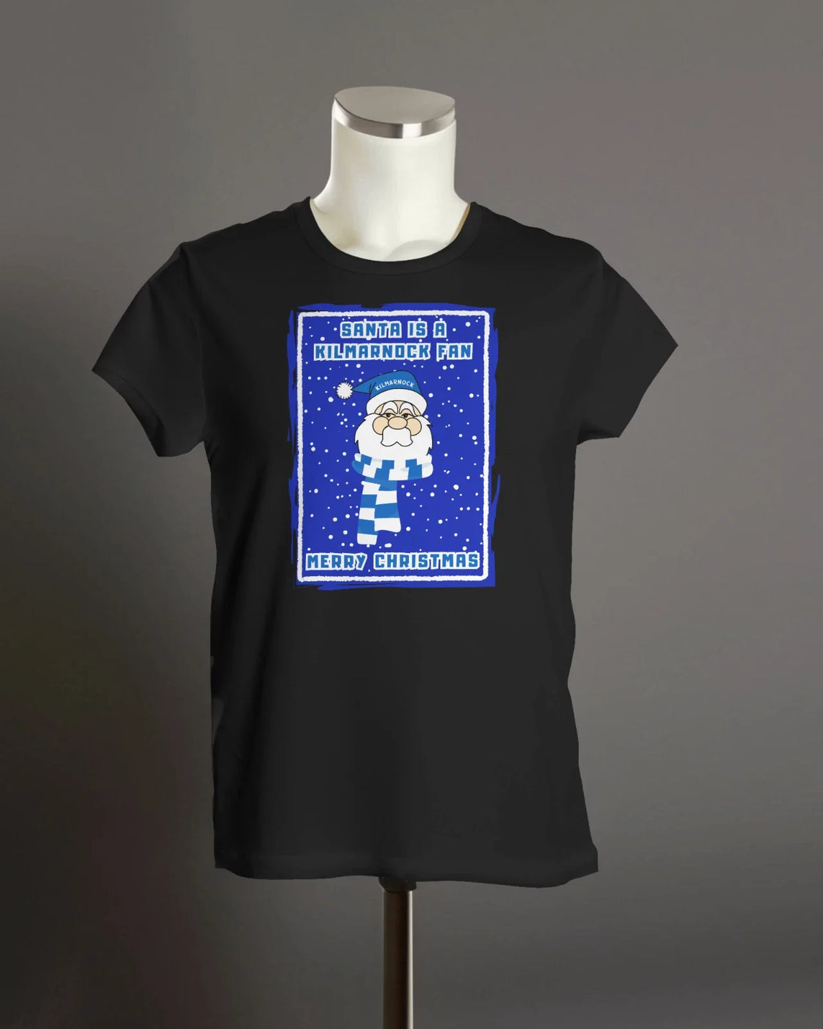 Kilmarnock T Shirt - Santa is a Kilmarnock Fan - Xmas - Organic - Unisex Unisex