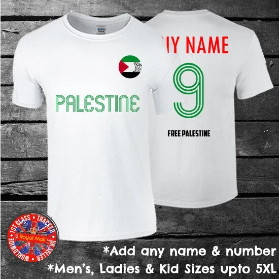 Palestine Personalised Mens Ladies Kids Gaza West Bank Football Soccer Unisex