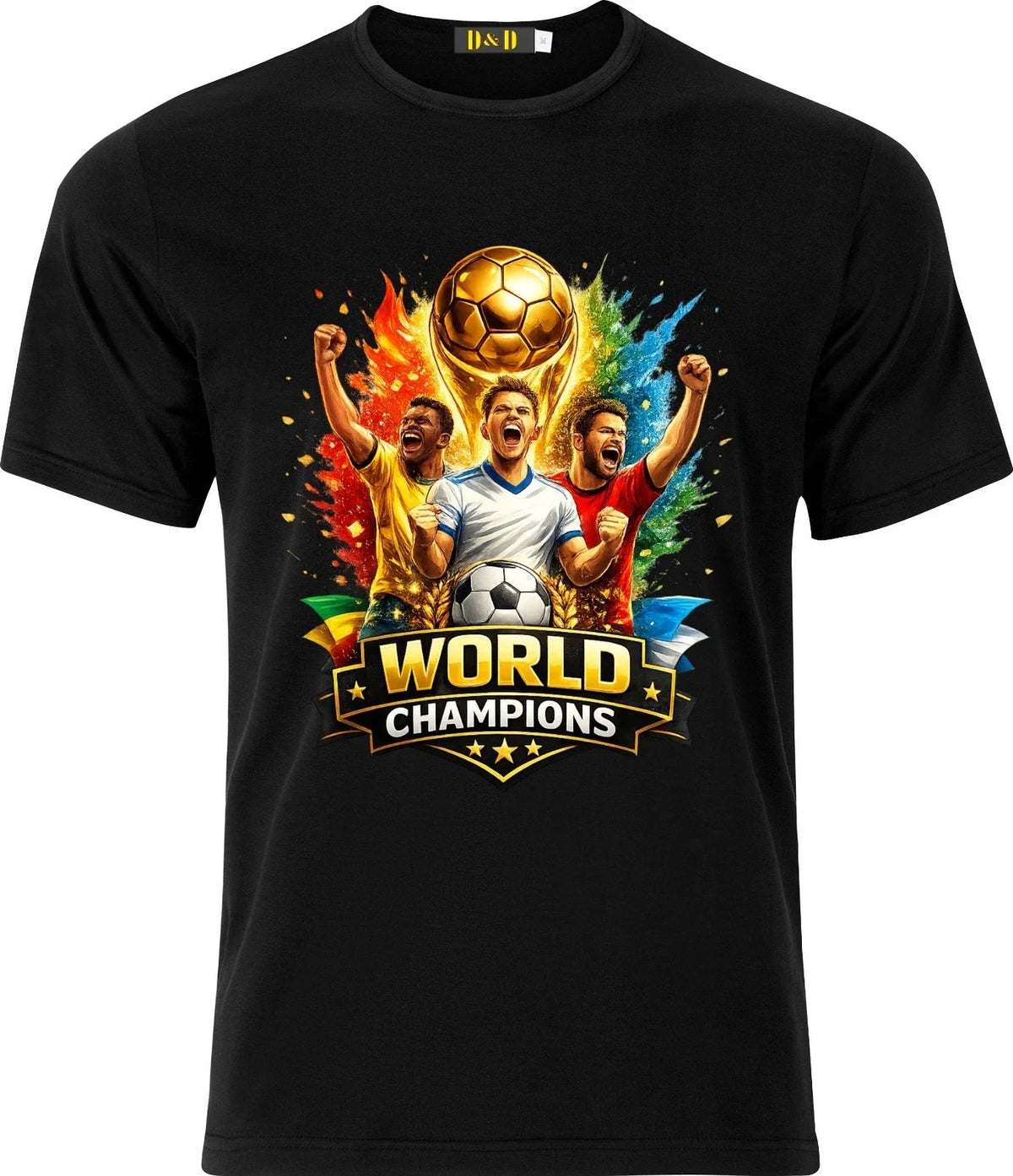 World Champions England Football Soccer Fan round Neck Short Sleeve T shirt Unisex