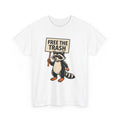 Raccoon Cartoon Shirt Funny Animal Gift Women Bold Graphic Tee Trash Panda