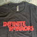 SLiM iNFiNiTE HORRORS MAGAZiNE TEE BLACK RED VAMP GOTH OPiUM WHOLE LOTTA RED Unisex