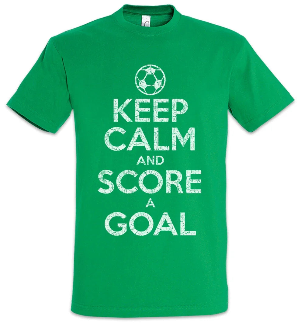 Keep Calm And Score A Goal Football Soccer Fun Player Sports Coach Unisex