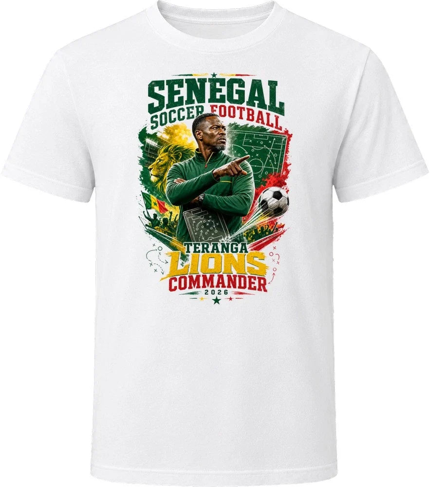 Senegal Soccer Football Coach Teranga Lions Commander T Shirt Unisex