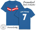 France Strip 2026 Personalised Name & No Adults Kids Baby,Football Euro Unisex