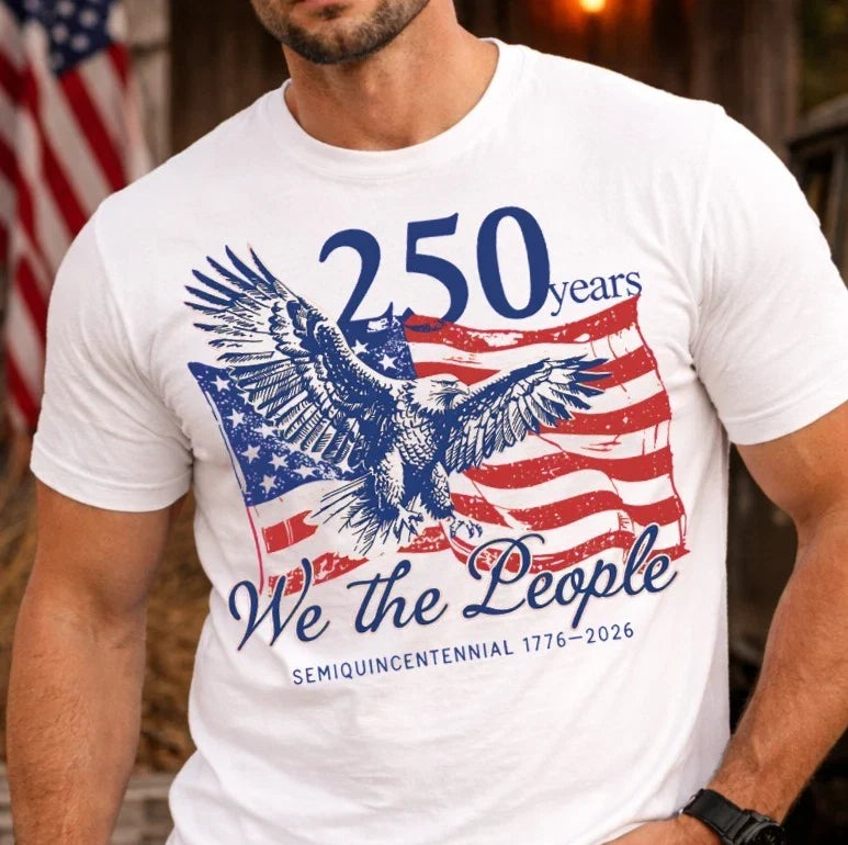 We The People 1776 Shirt, Patriotic Eagle USA 250th Anniversary Tee America 250 Unisex