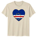 Cape Verde Flag Heart Cabo Verde Heritage Birthday Gift For Him And Her Unisex