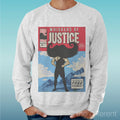 Felpa Man Light Sweater Light Grey " Mr.Mustache " Road To Happiness Unisex
