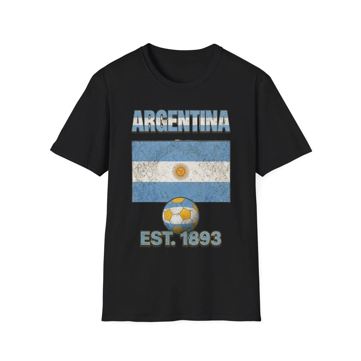 Argentina Flag Futbol Soccer | Nations Heritage Collection | Vintage Unisex