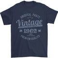 Vintage Year 64th Birthday 1962 Mens 100% Cotton Navy Blue Unisex