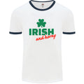 Irish and Horny St Patricks Day Mens Ringer Unisex
