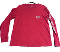Vineyard Vines Shirt Red Men’s Small Football Whale Long Sleeves Unisex
