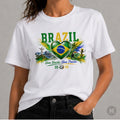 Brazil t shirt 2026 flag football tee gift Brasil heart soccer fan top all sizes Unisex