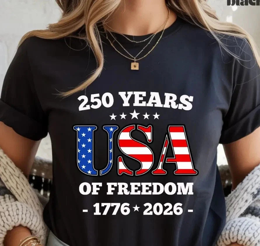 250 Years USA of Freedom Shirt Independence Day Celebrate 250th Unisex