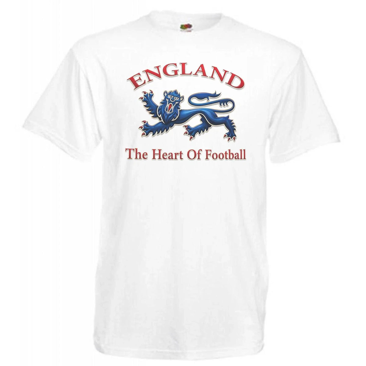 Adults English Lion Heart of Football England Supporters Unisex White Unisex