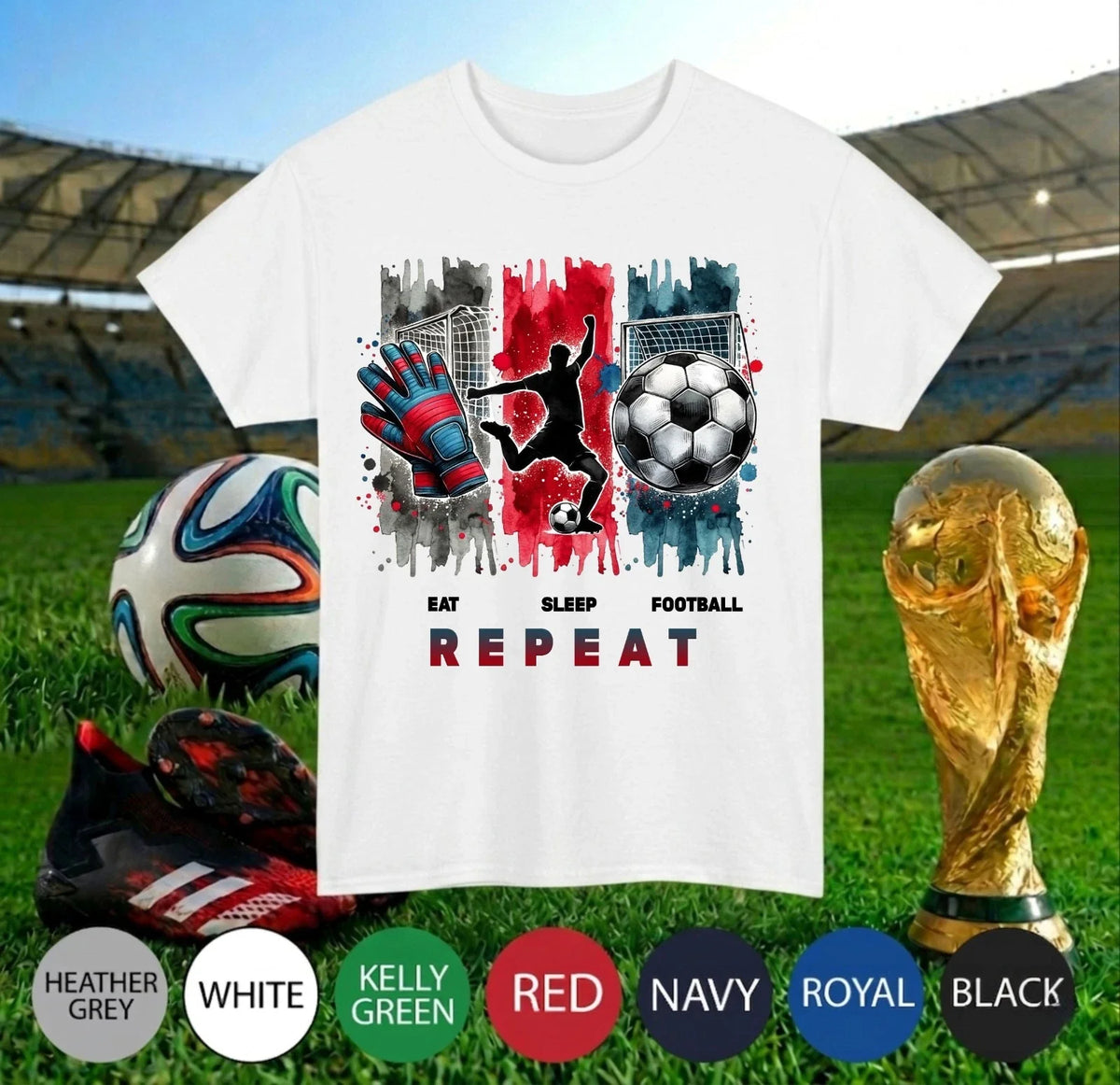 Eat Sleep Football - Match Day 2026 Shirt-Football Lover Tee Top Unisex